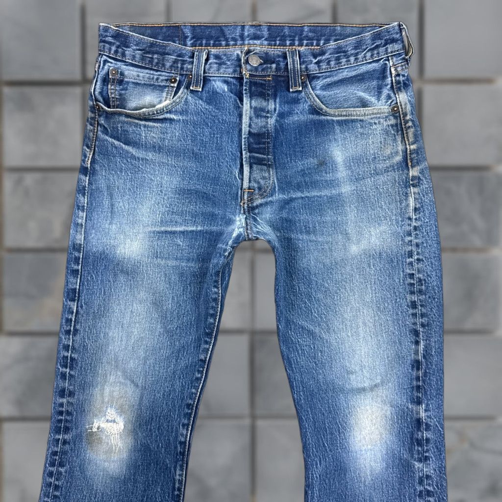 Levi's Levi's 501 Jeans Mens 33x30 Blue Pants Button Fly Work Denim Straight Regular Size US 33 - 1 Thumbnail