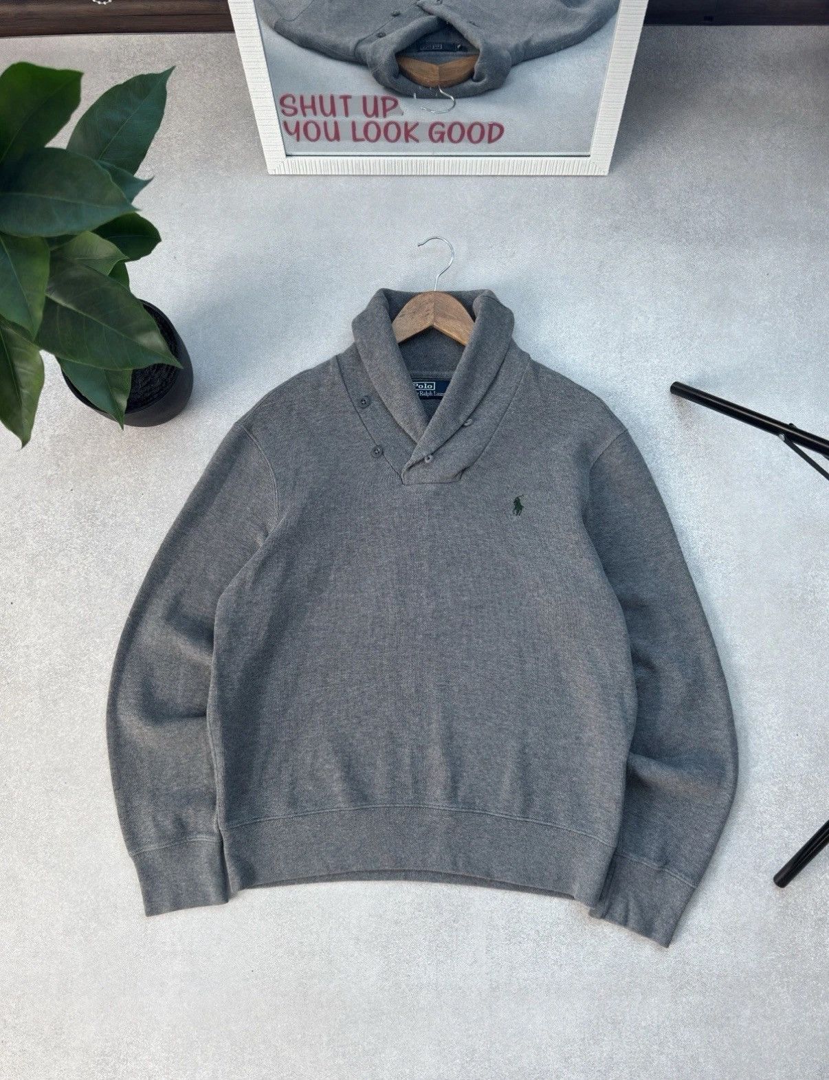 Polo Ralph Lauren Vintage Polo Ralph Lauren Shawl Collar Neck Jumper Sweater Size US M / EU 48-50 / 2 - 1 Thumbnail