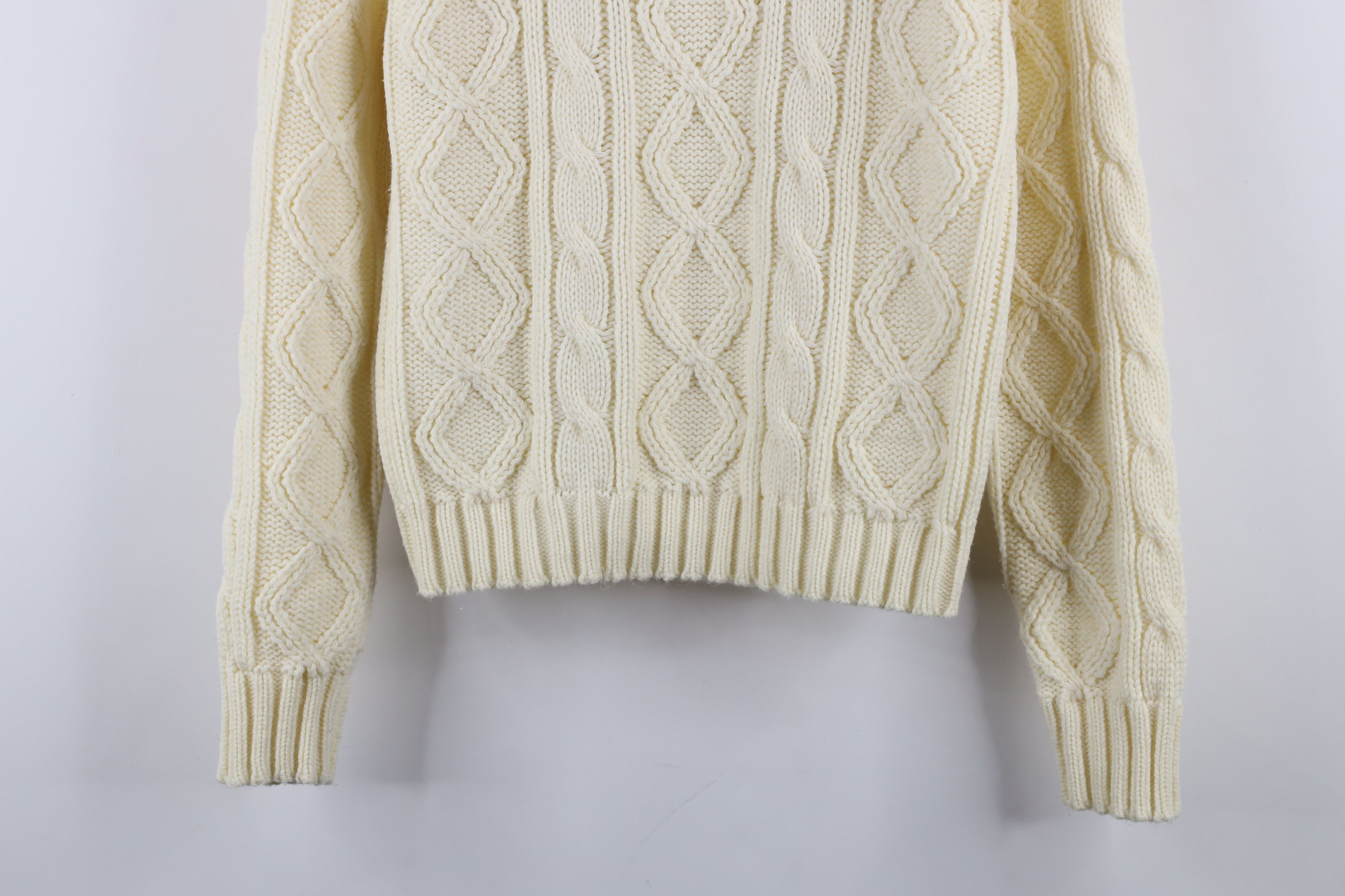 Vintage Vintage 70s Streetwear Knit Fisherman Turtleneck Sweater Size S / US 4 / IT 40 - 3 Thumbnail