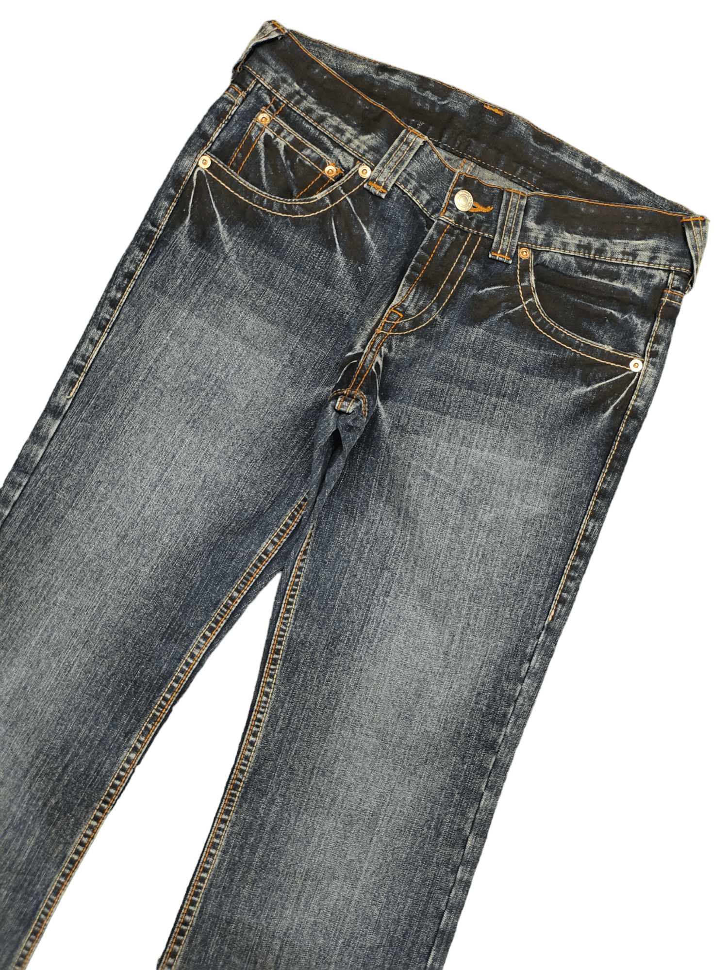 If Six Was Nine Flare Jeans Japan Waxed Faded Boot Cut Y2k Xfrm Fuga Style Size US 30 / EU 46 - 4 Thumbnail