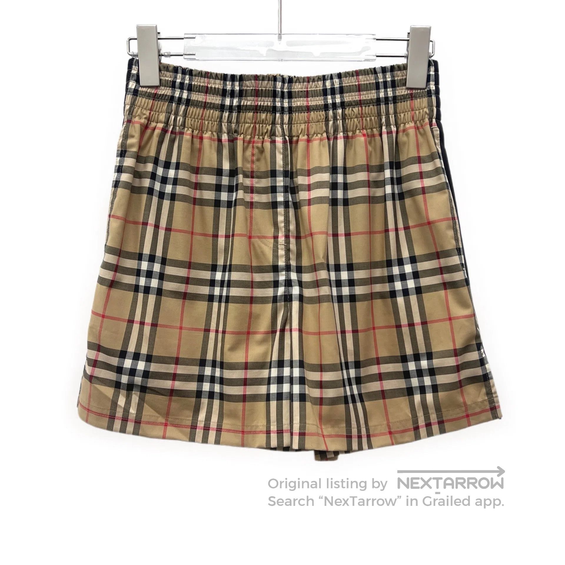 Burberry Burberry Brown Classic Plaid Design Cotton Elastic Waist C Size 35" - 1 Thumbnail