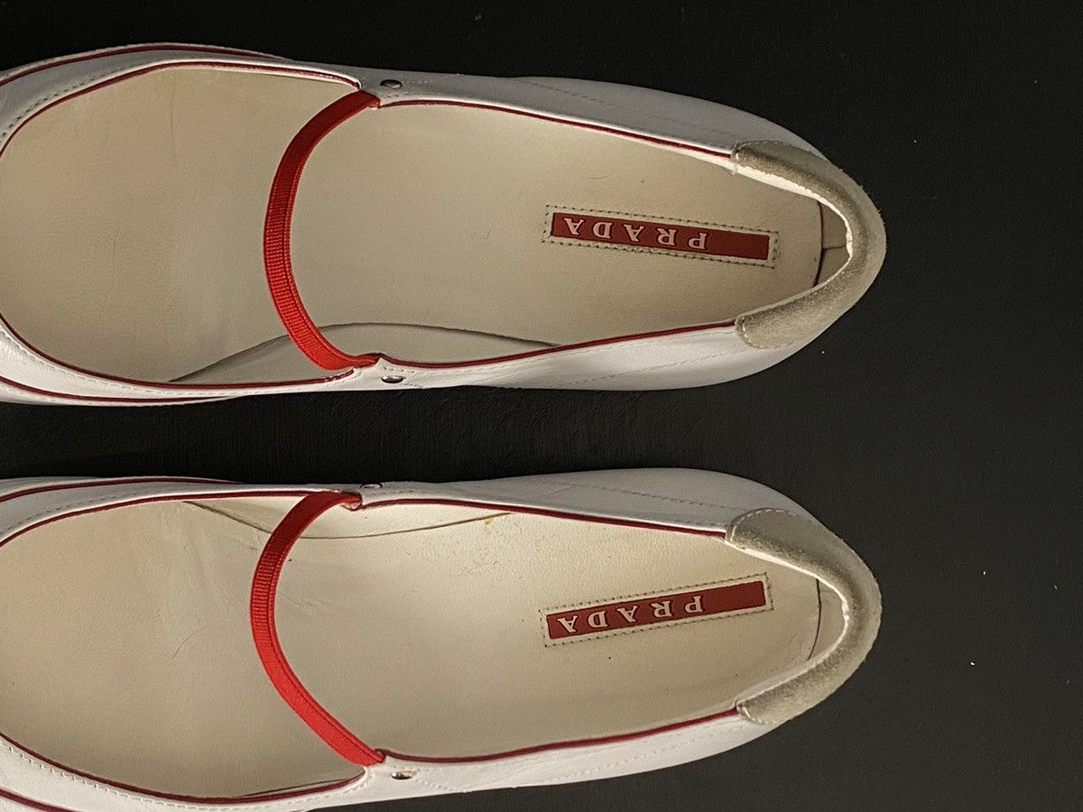 Prada Prada Red Label White leather and Grey suede shoes Size US 7 / IT 37 - 6 Thumbnail