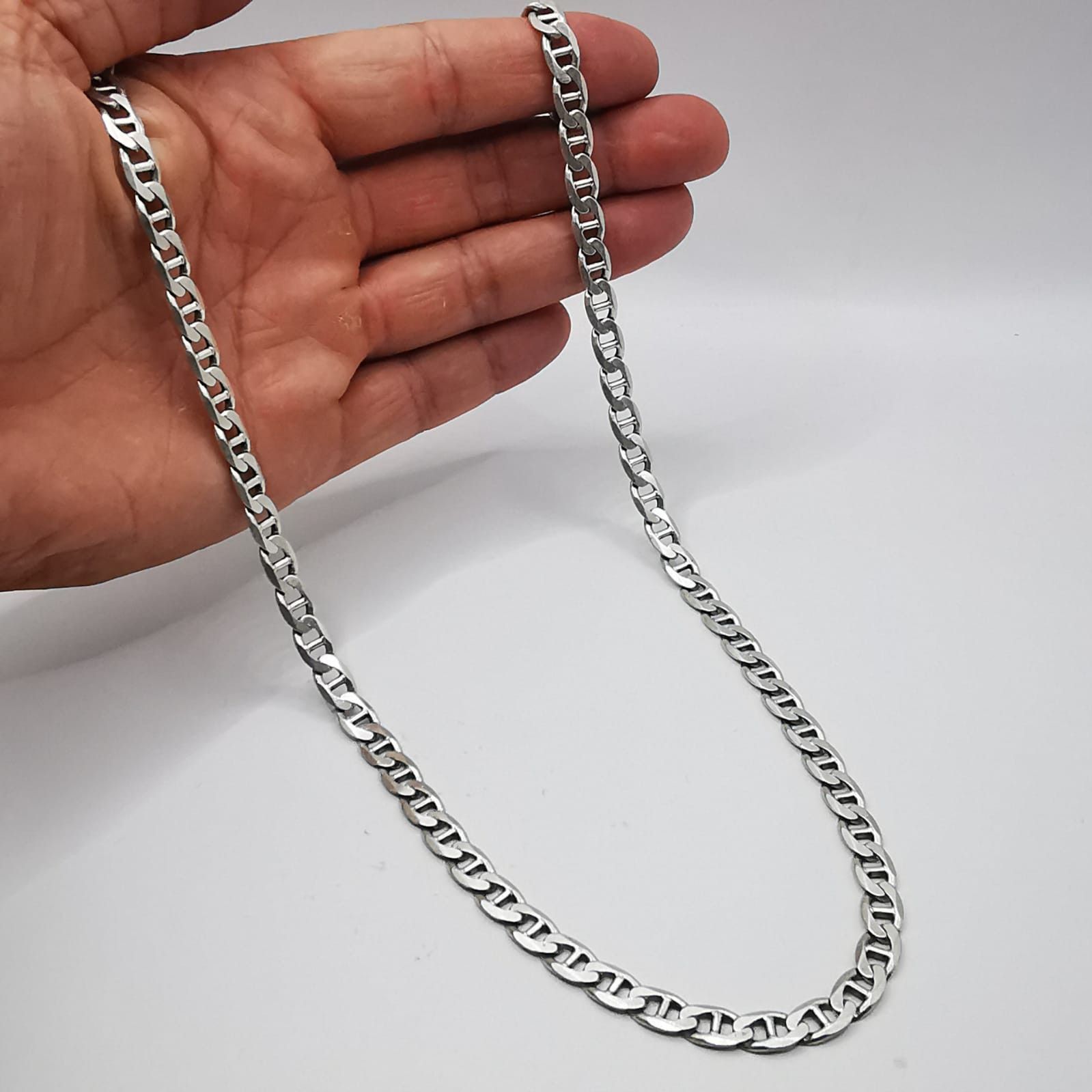 Sterling Silver Vintage Jewelry Chain, 925 Sterling Silver, Signed 43,12g Size ONE SIZE - 4 Thumbnail