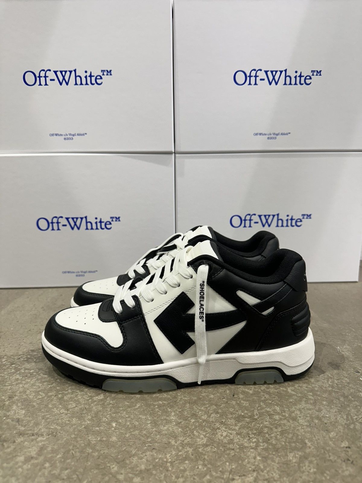 Off-White OFF-WHITE - Out of Office White Black Sneakers Size US 7 / EU 40 - 3 Thumbnail