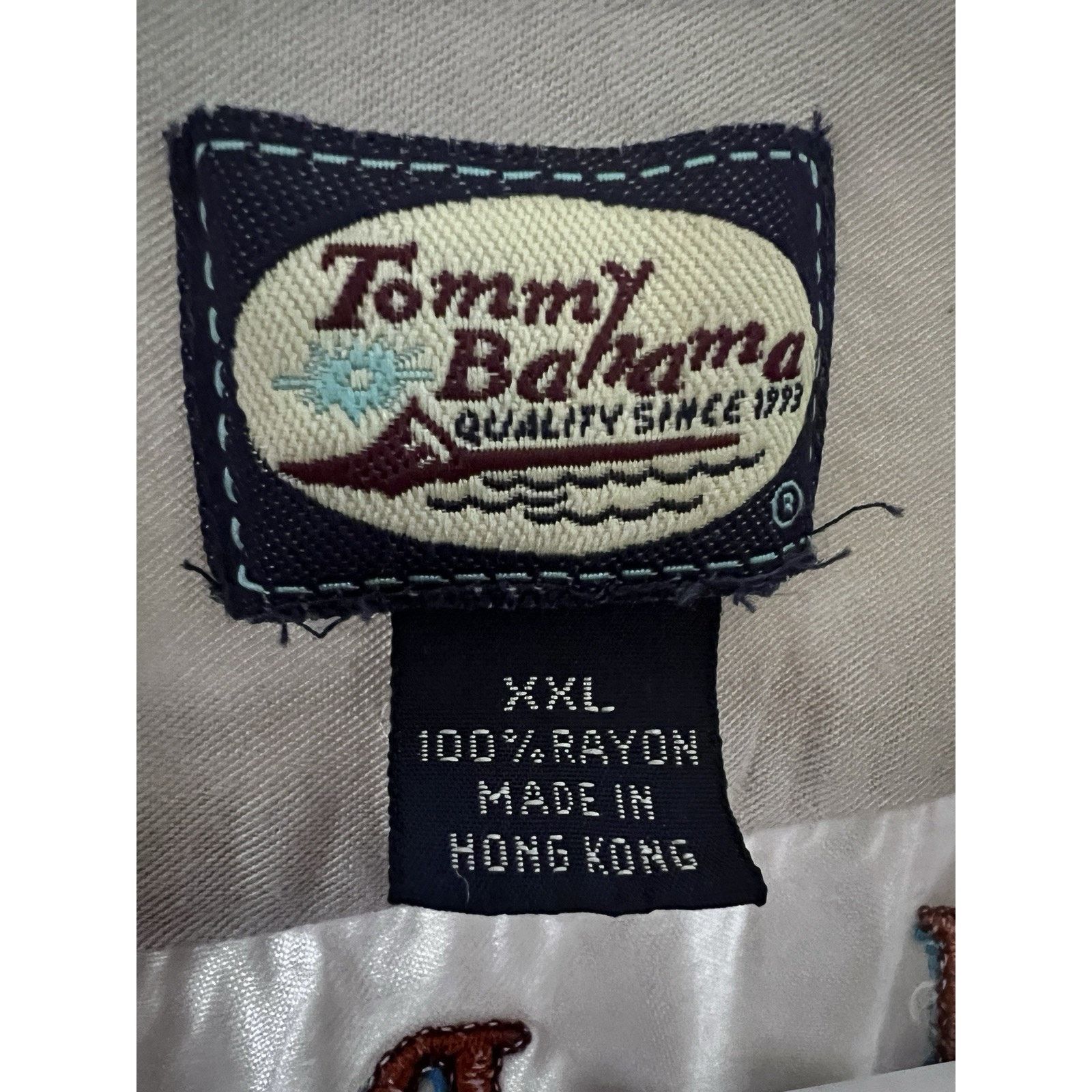 Tommy Bahama Tommy Bahama Beige Hawaiian Button Up Shirt 2XL Pocket Size US XXL / EU 58 / 5 - 6 Thumbnail