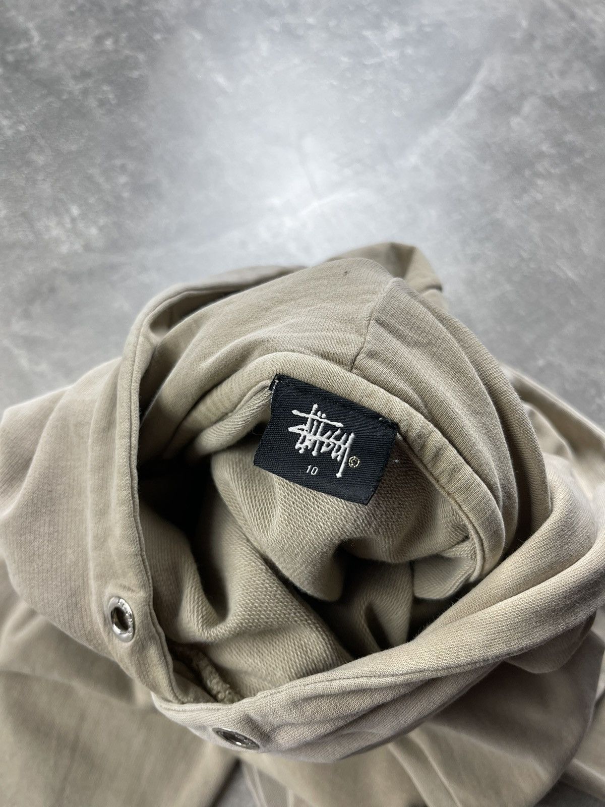 Other Stüssy Authentic Hooded Sweatshirt Minimal Logo Hoodie Taupe Size L / US 10 / IT 46 - 10 Thumbnail