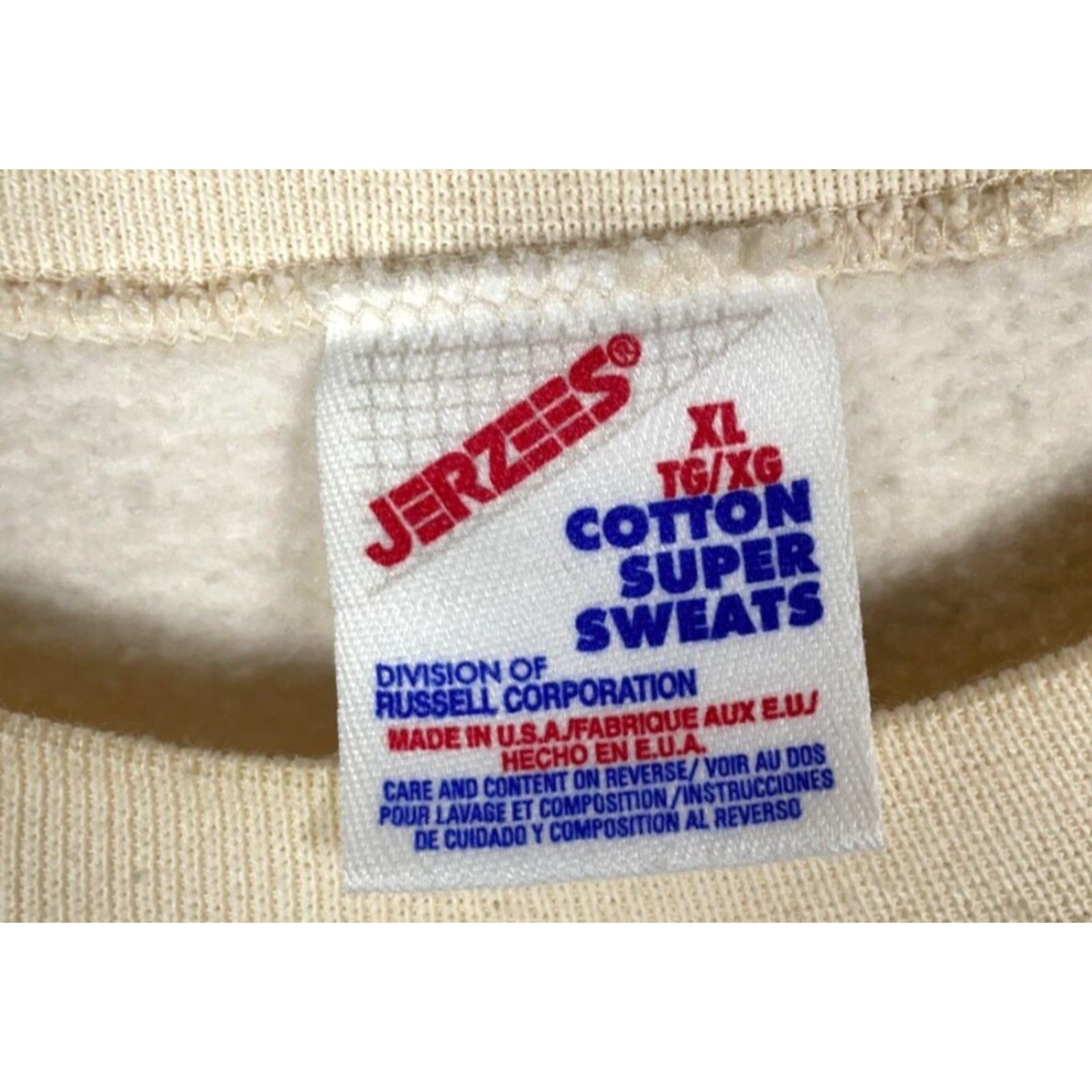 Jerzees VINTAGE Jerzees 90s Turkey Embroidered Sweatshirt Men XL Ivory Crew Neck Pullover Graphic Print Saginaw County Jacket Style Size US XL / EU 56 / 4 - 3 Thumbnail