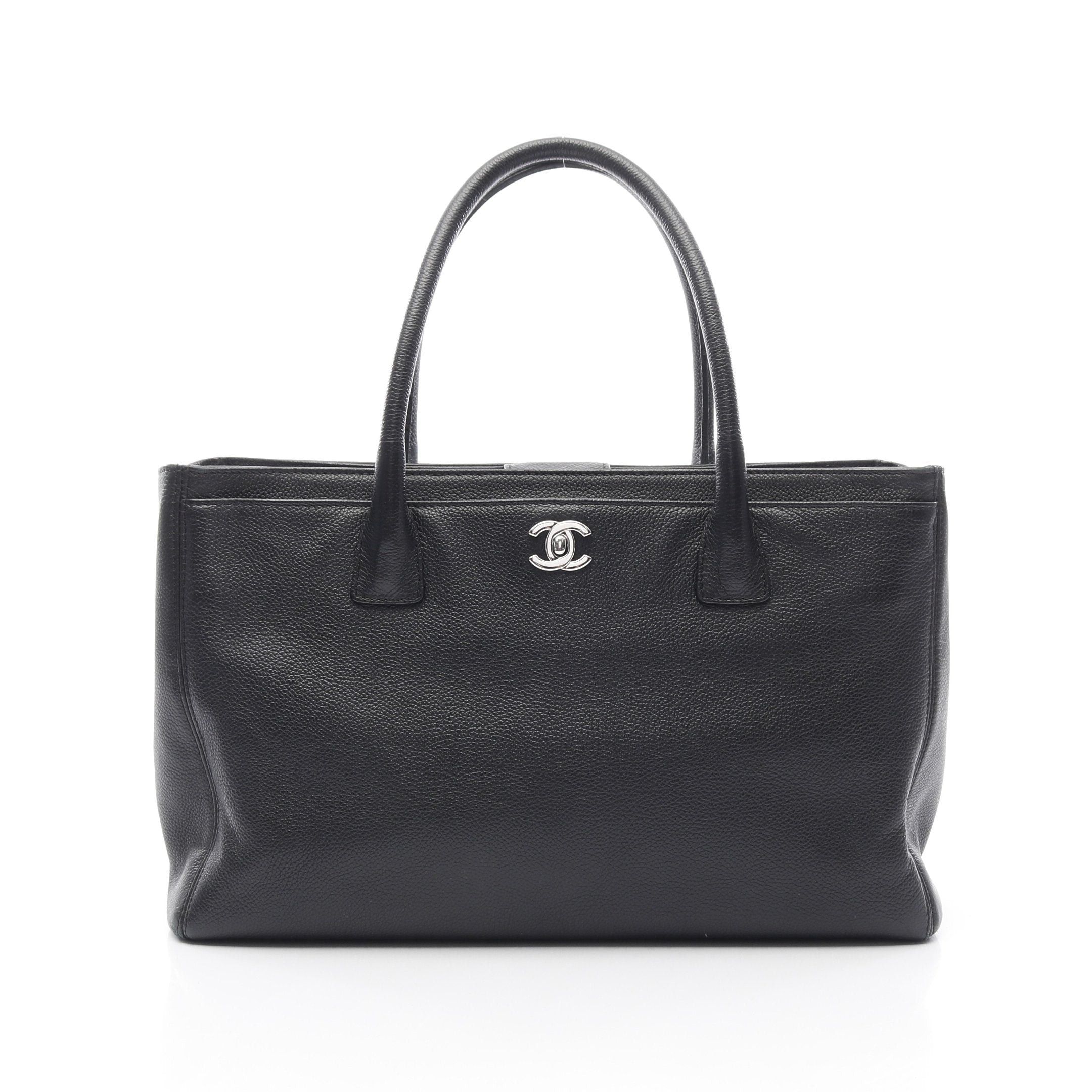 Chanel Chanel Executive Tote Handbag Bag Leather Black Silver Hardware Size ONE SIZE - 1 Thumbnail
