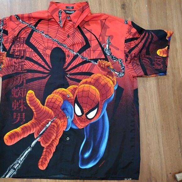 Changes Vintage Y2K Changes Spider Man Button Shirt Size US XXL / EU 58 / 5 - 4 Thumbnail