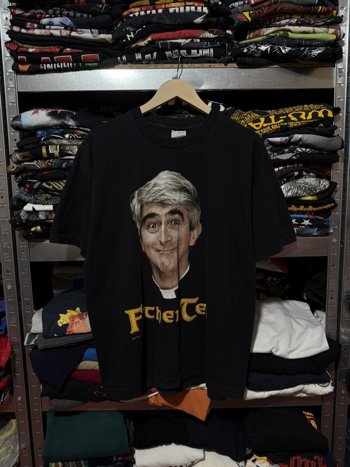 Vintage Vintage 1990’s Father Ted Hat Trick For Chanel 4 T-Shirt Size US XL / EU 56 / 4 - 1 Thumbnail