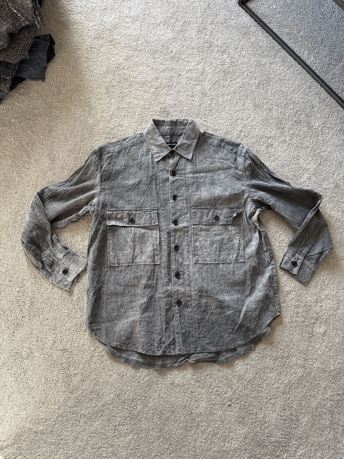 Sumi Ink Dyed Gridcloth big shirt