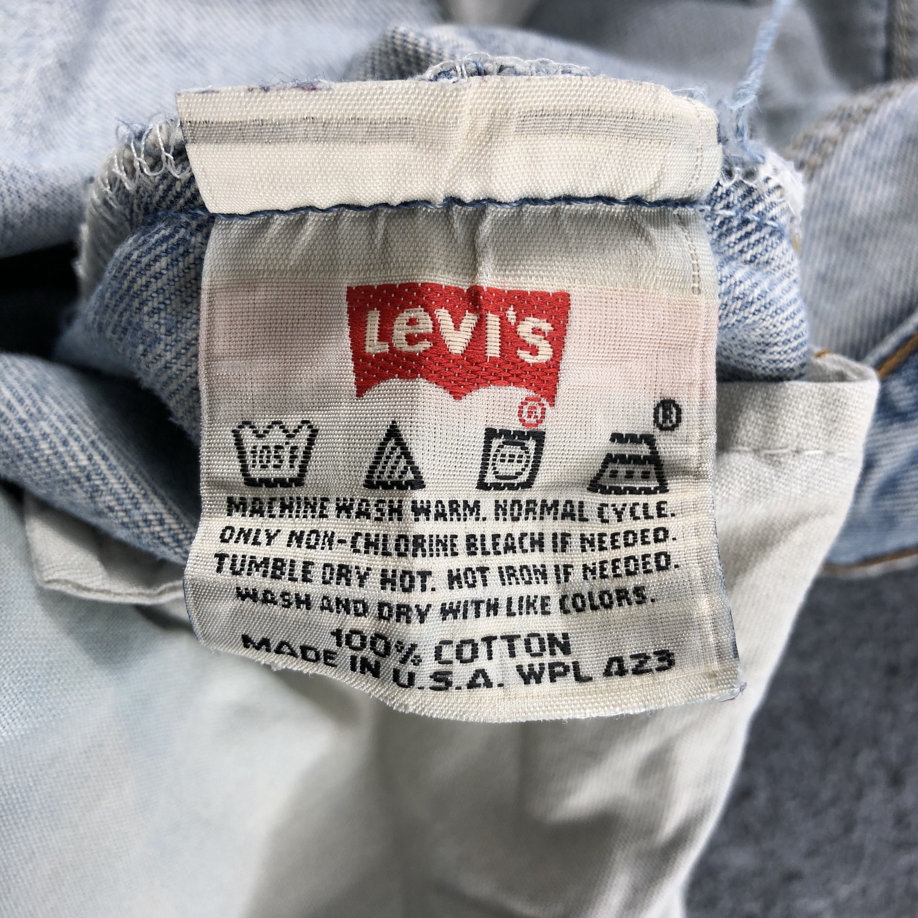 Levi's 90s Vintage Light Wash Levis 501 Jeans-J1501 Size US 35 - 15 Thumbnail