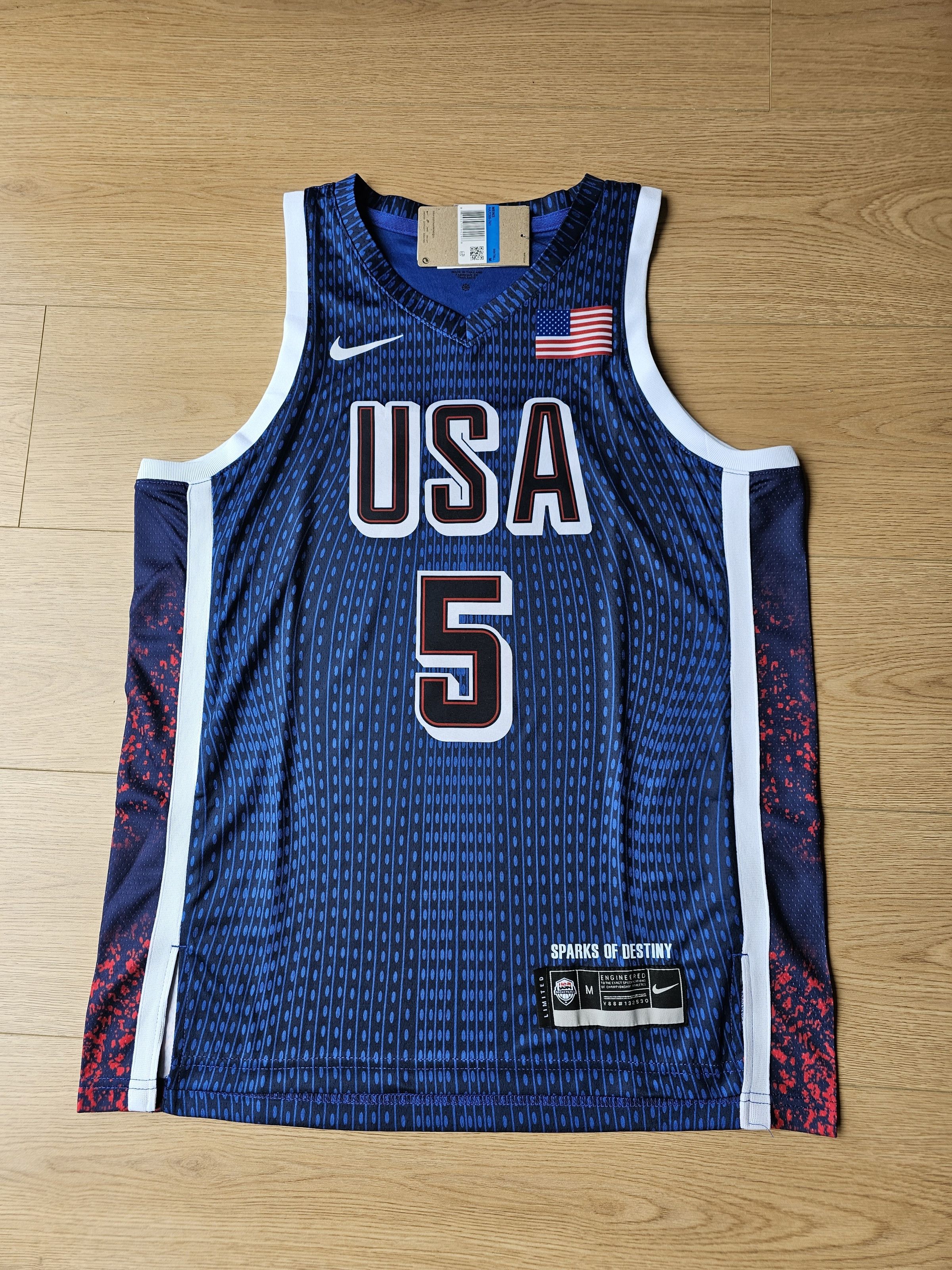 NBA 2024 USA Basketball Jersey 5 Anthony Edwards Jersey Grailed