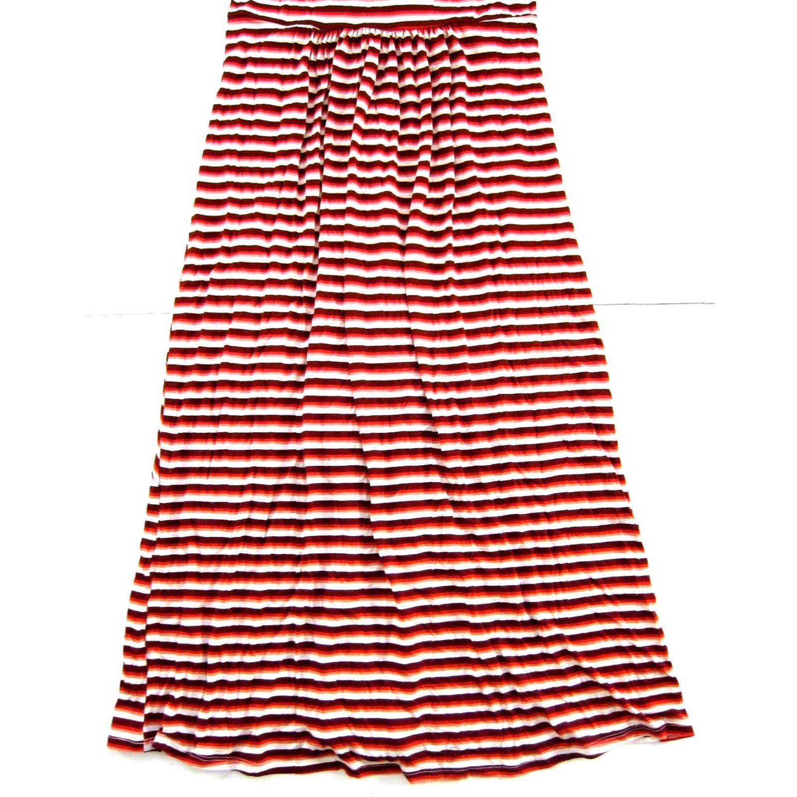 Vintage Maurices 24/7 Red Pink White Stripe Stretch Twist Long Maxi Tank Dress Small Size S / US 4 / IT 40 - 6 Thumbnail