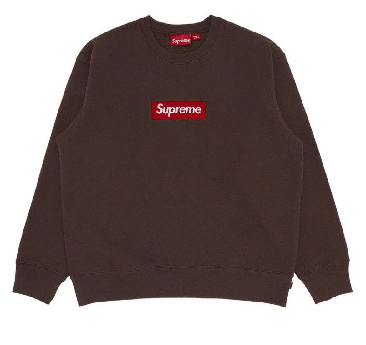 Supreme Supreme Box Logo Crewneck Brown Size US L / EU 52-54 / 3 - 2 Thumbnail