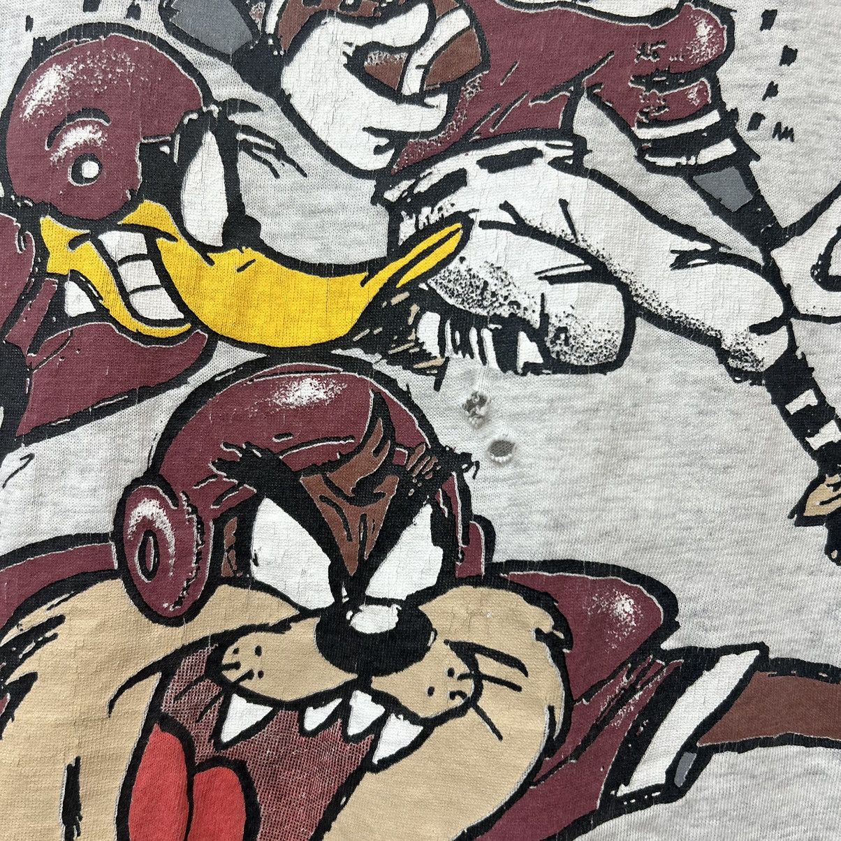 Vintage Vintage 90s Texas A&M Taz Looney Tunes Distressed T Shirt Size US L / EU 52-54 / 3 - 3 Thumbnail