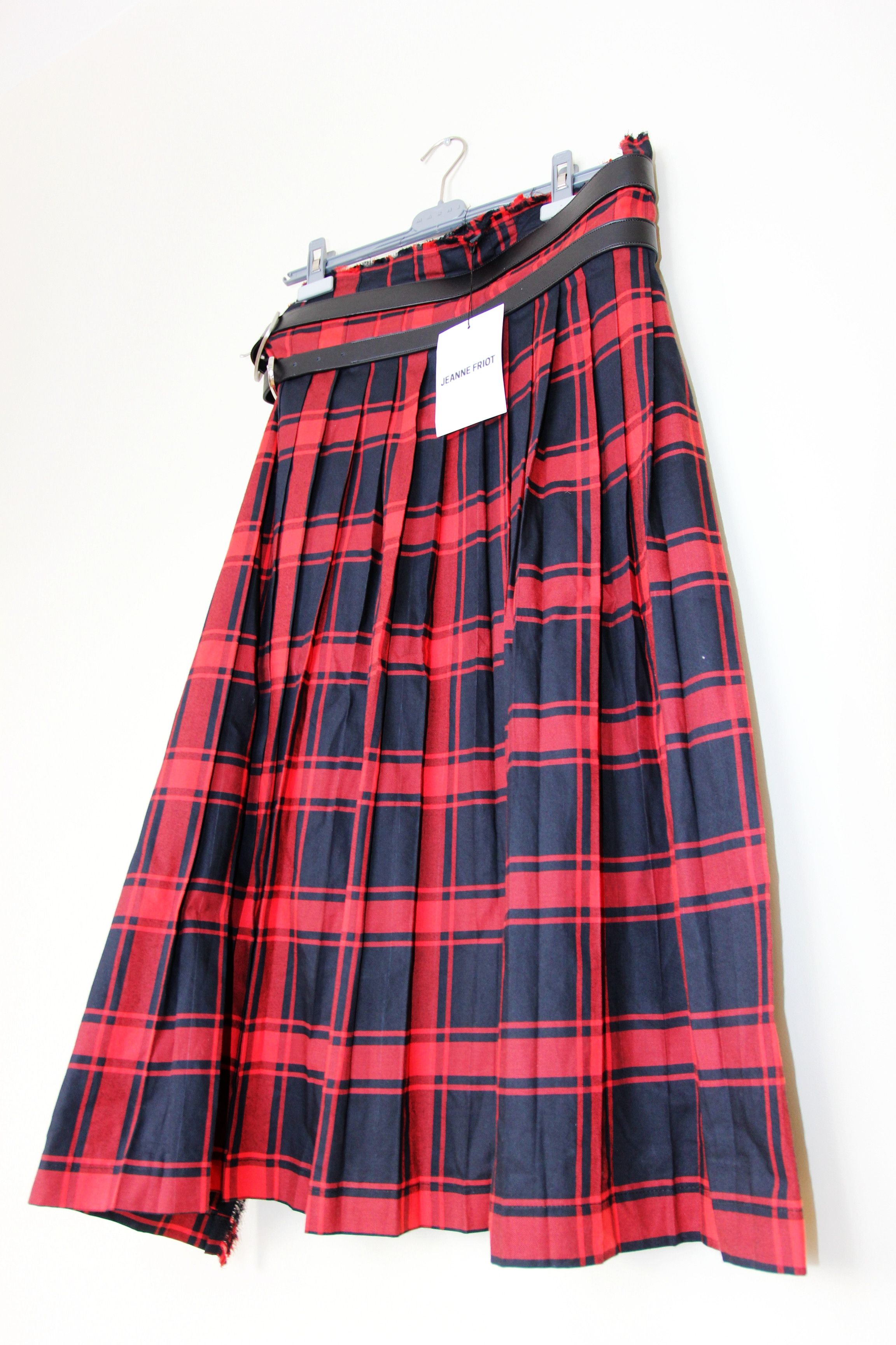 Other BNWT AW23 JEANNE FRIOT LONG TARTAN KILT S Size US 30 / EU 46 - 7 Thumbnail