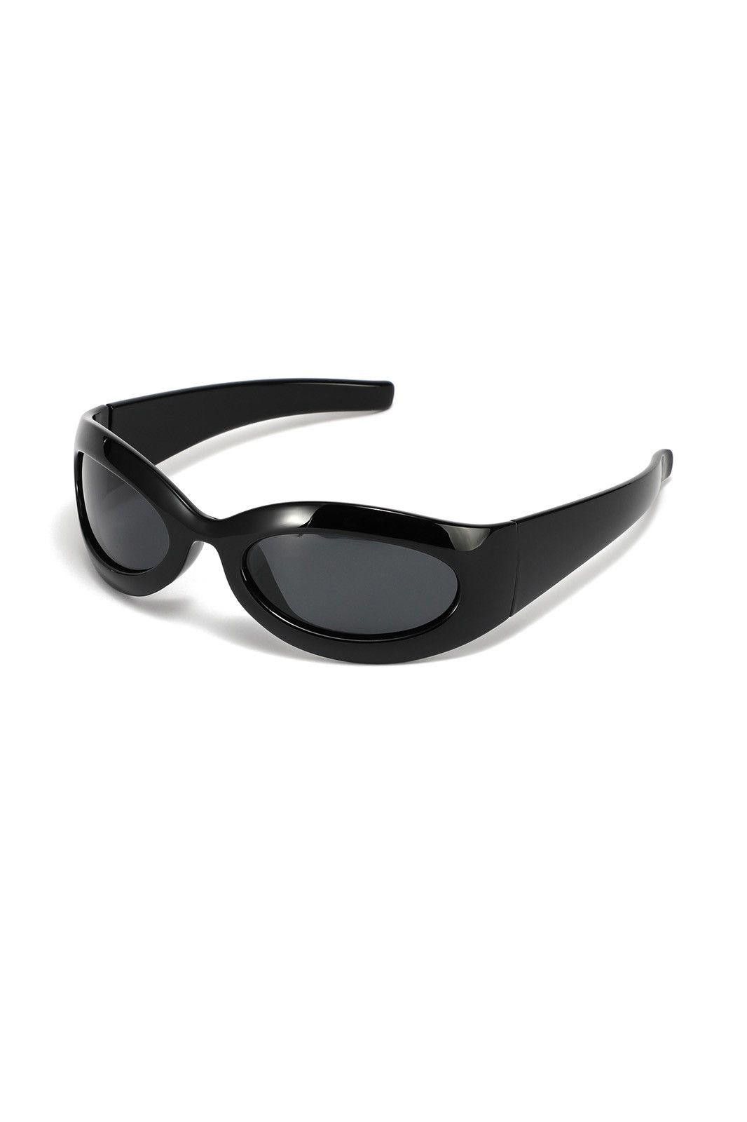 Japanese Brand Vtg Y2K Avant Garde Sunglasses Black Unisex One Size Size ONE SIZE - 1 Thumbnail