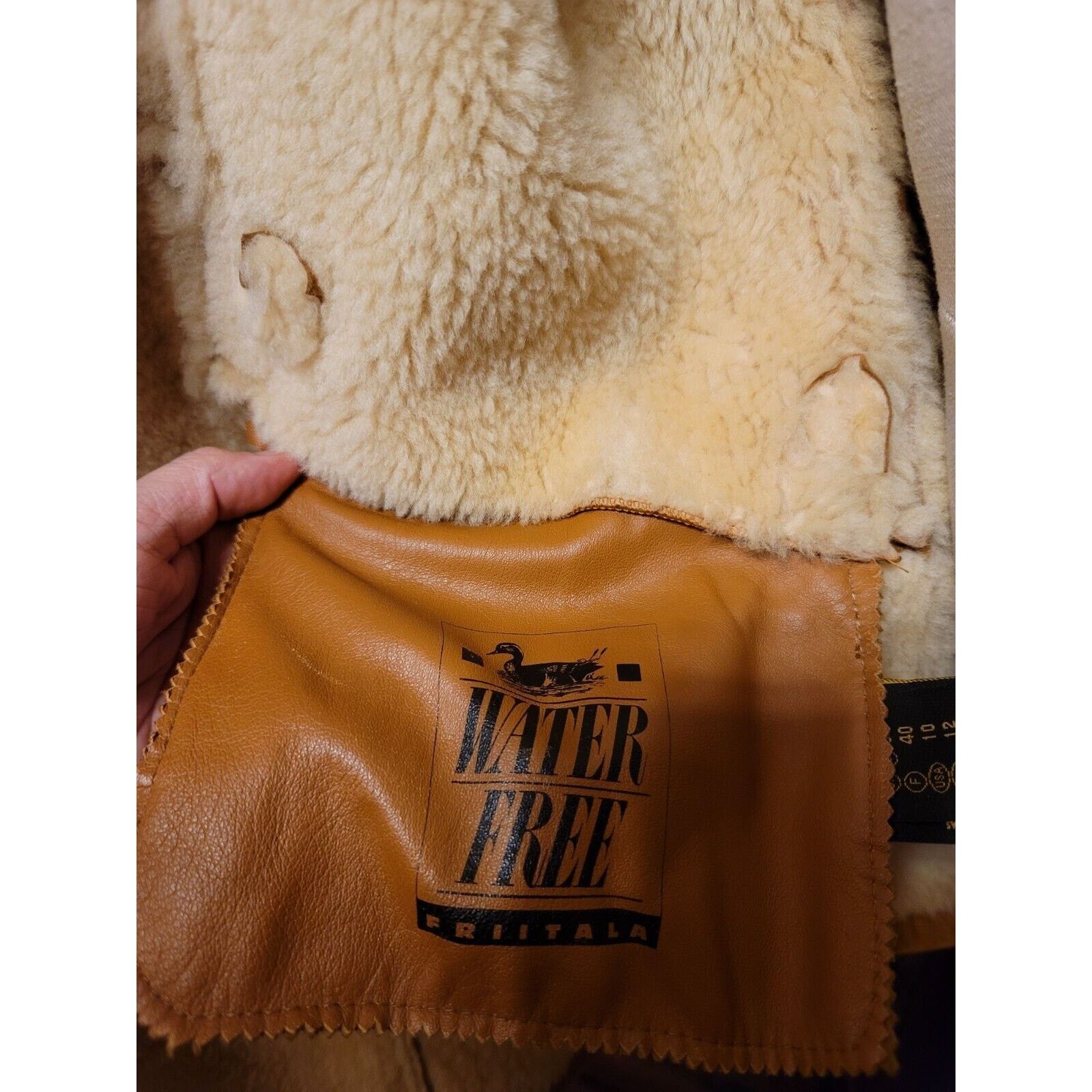 Other Friitala Tan Suede Shearling Coat Women’s Size 10 Size L / US 10 / IT 46 - 6 Thumbnail