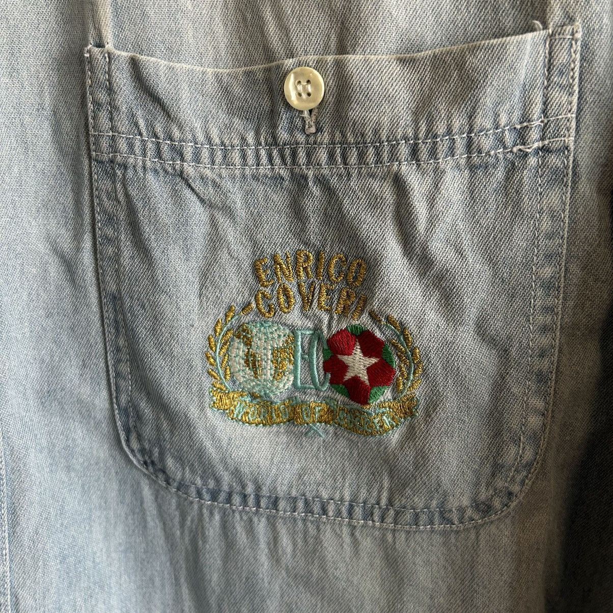 Vintage Vintage Enrico Coveri Long Sleeve Button Down Shirt Size US L / EU 52-54 / 3 - 4 Thumbnail