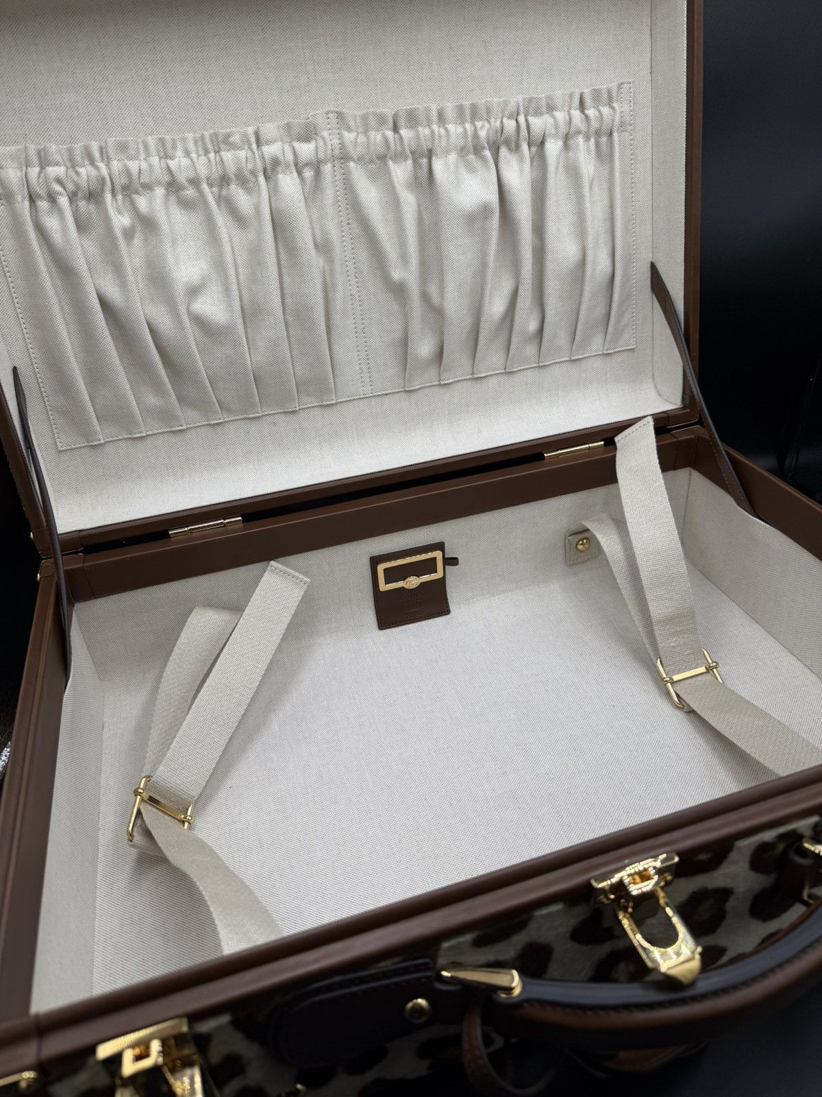 Gucci GUCCI HARRY STYLES HA HA HA RIGID SUITCASE IN NEUTRAL NWT Size ONE SIZE - 11 Thumbnail