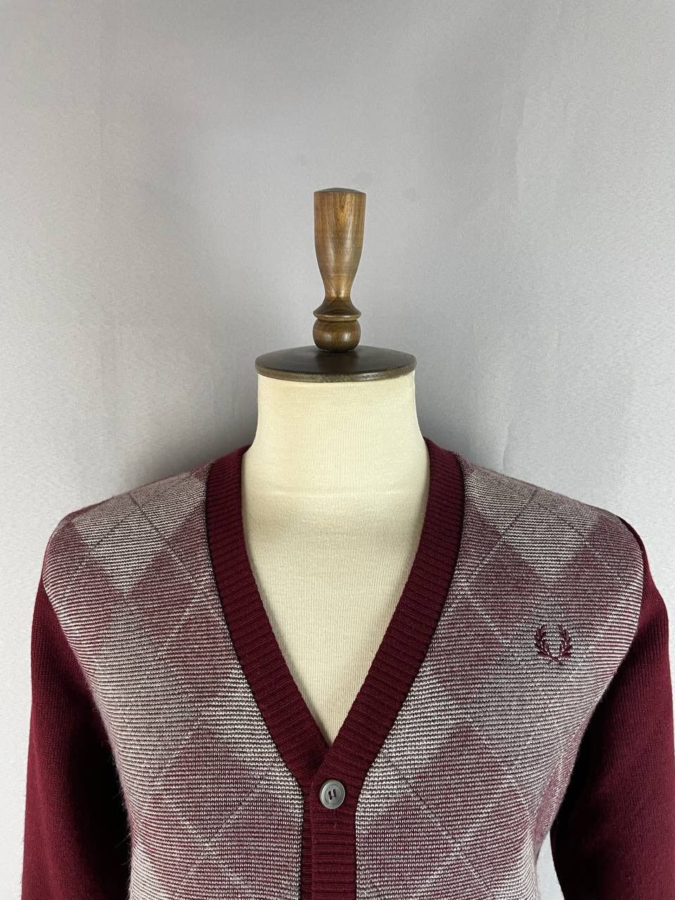 Comme des Garcons SHIRT × Fred Perry Comme des Garcons SHIRT x Fred Perry Red Sweater Cardigan Size US L / EU 52-54 / 3 - 3 Thumbnail