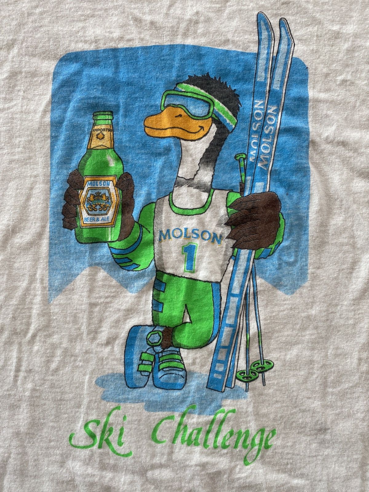 Vintage 80s Molson Ski Challenge art shirt XL Size US XL / EU 56 / 4 - 2 Thumbnail