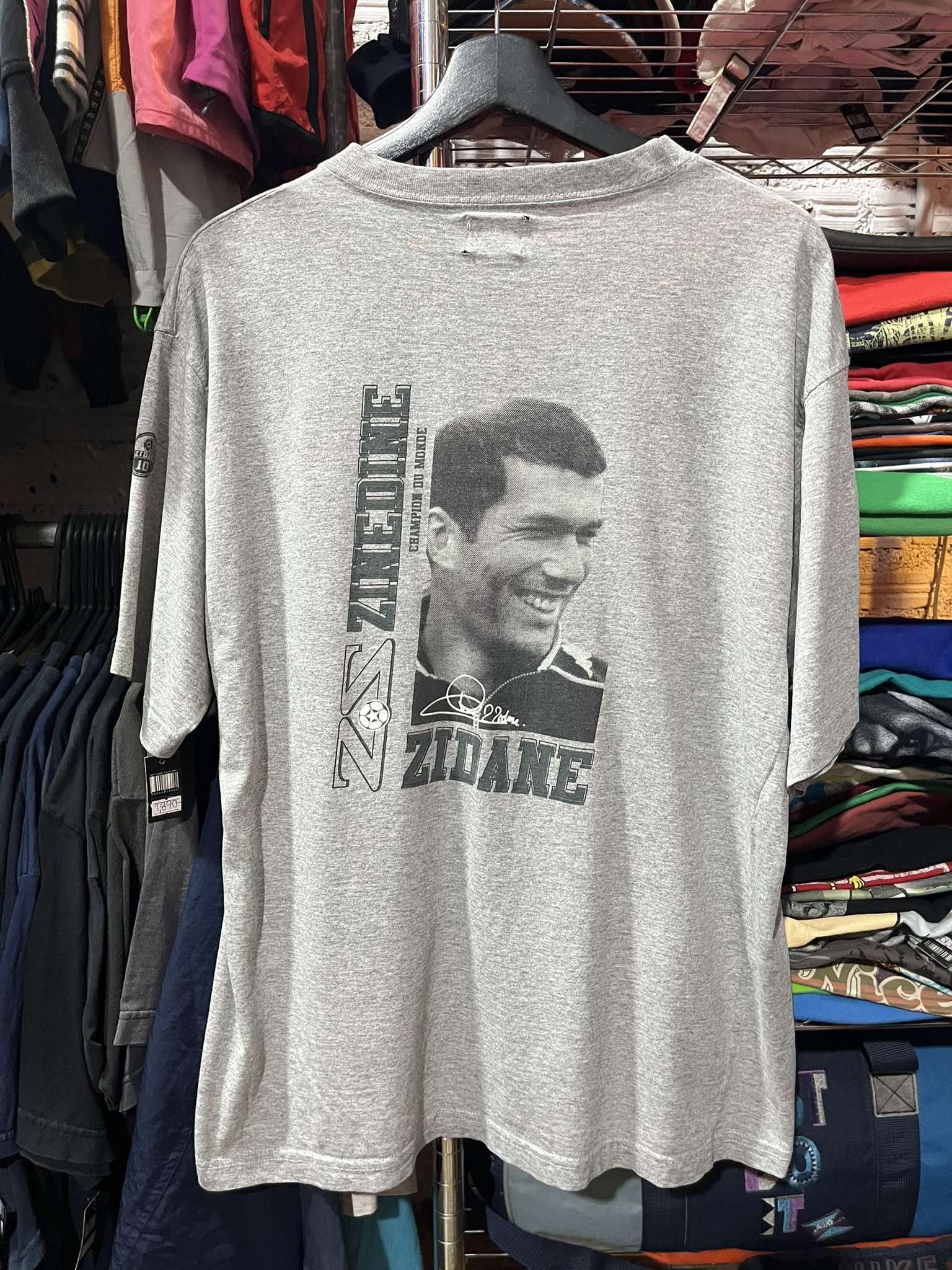Vintage Zinedine Zidane France Football Signed Photo Tee Size US L / EU 52-54 / 3 - 1 Thumbnail