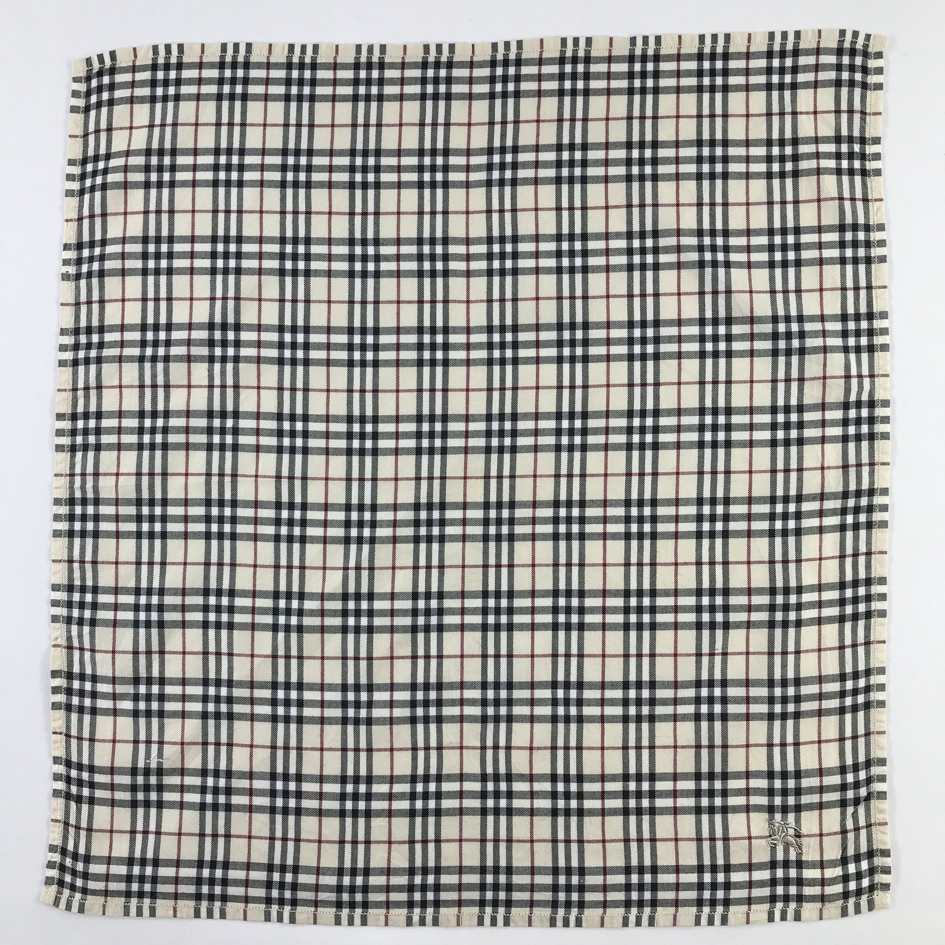 Burberry × Vintage Burberry Bandana / Handkerchief / Neckerchief - S979 Size ONE SIZE - 1 Thumbnail
