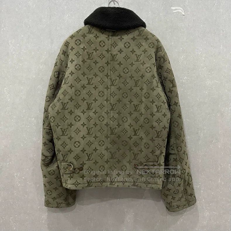 Louis Vuitton Louis Vuitton Dark Brown Full Print Fur One Piece Fur Coll Size US L / EU 52-54 / 3 - 2 Thumbnail