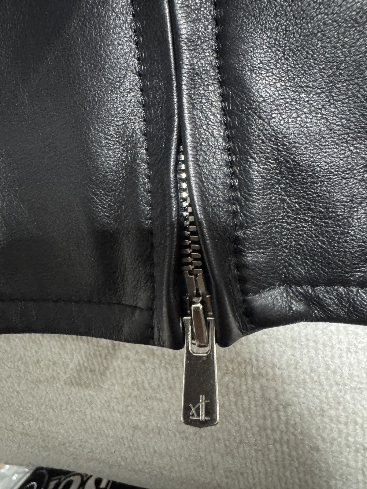 Japanese Brand Overcoat leather zip up blouson Size US L / EU 52-54 / 3 - 3 Thumbnail