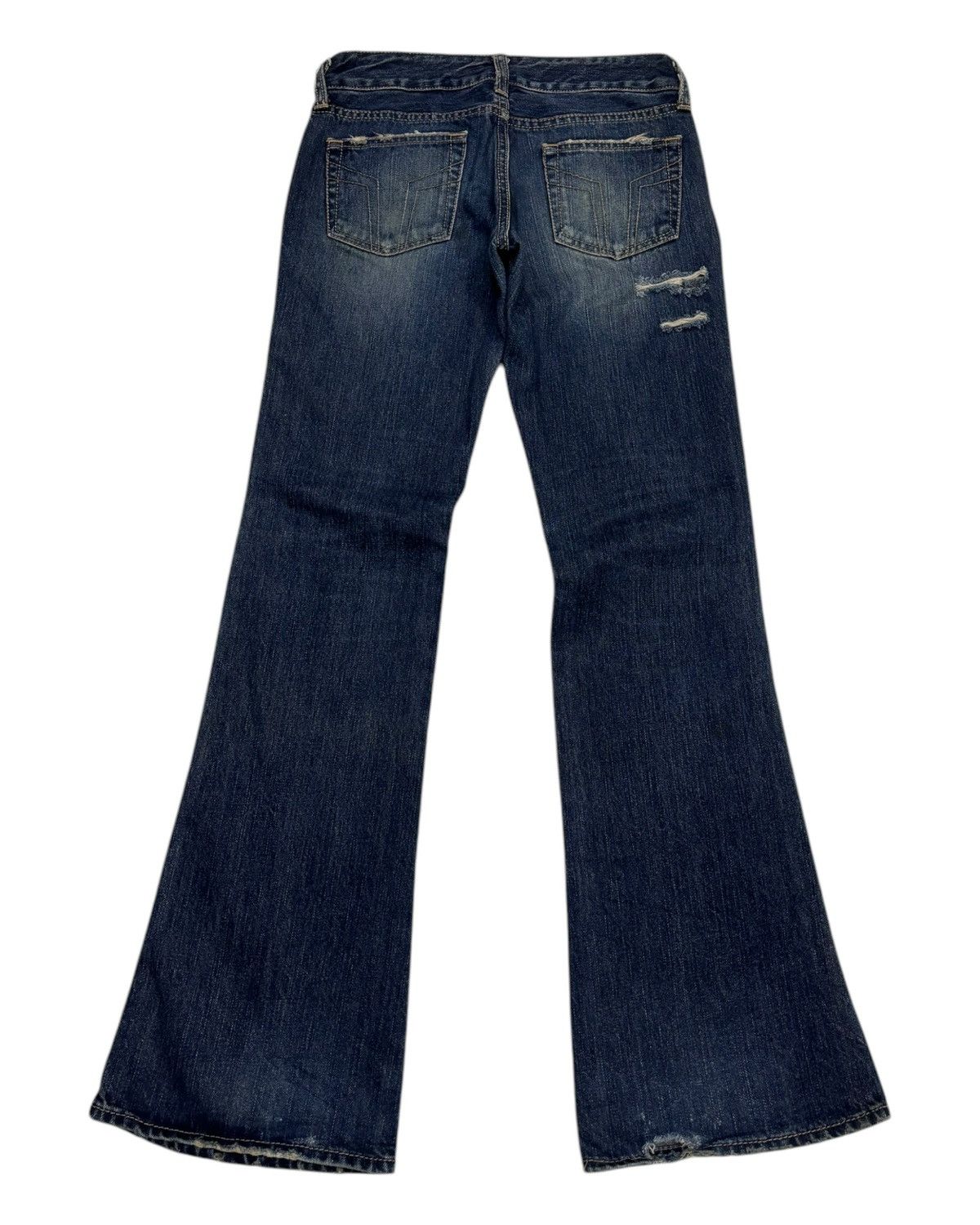 Hysteric Glamour Flare Jeans Japanese Sword Fish Distressed Low Rise Jeans Size US 28 / EU 44 - 2 Thumbnail