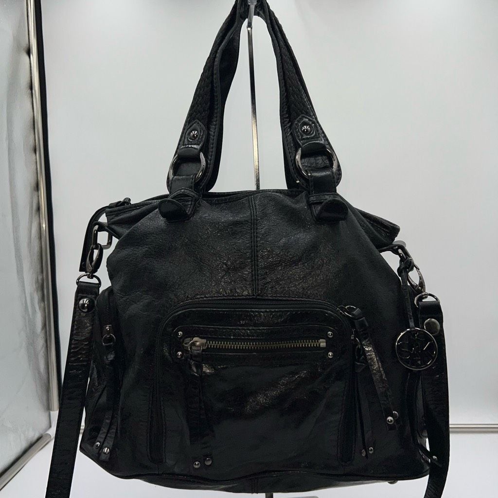 Other The Sak Black Leather and Silver Hardware Convertible Crossb Size ONE SIZE - 1 Thumbnail