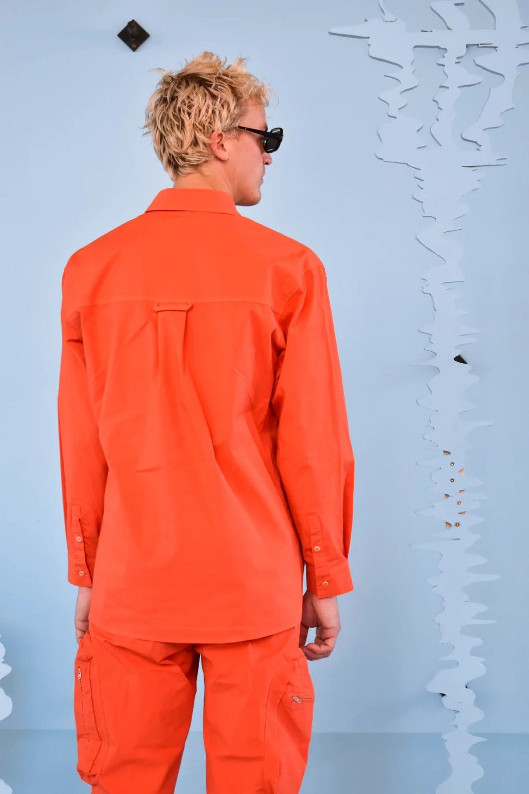 Henrik Vibskov !DS! SS23 Henrik Vibskov Flame Orange Cargo Shirt Size US XL / EU 56 / 4 - 5 Thumbnail
