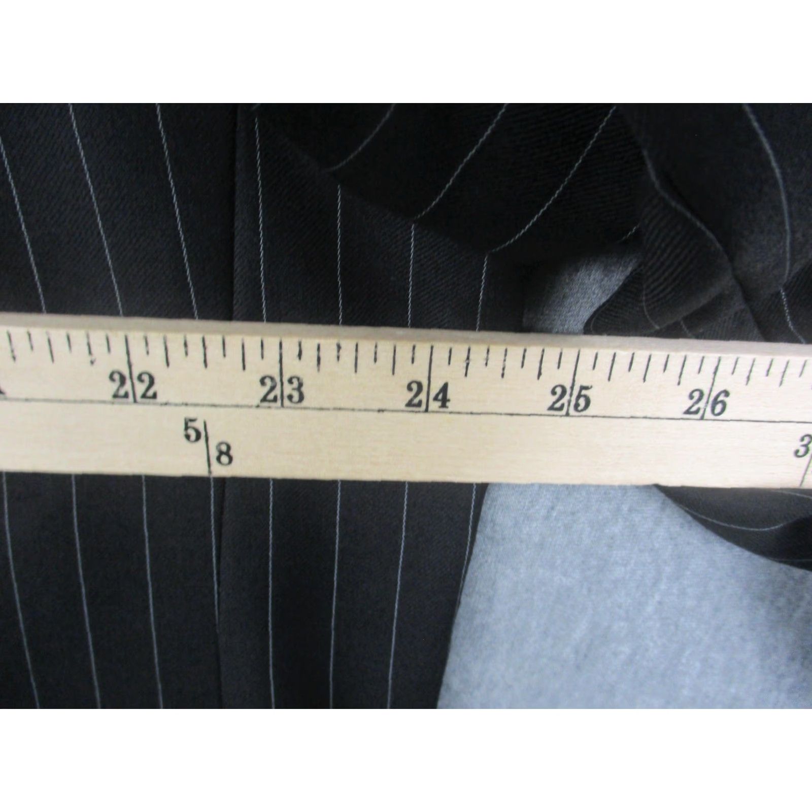 Ralph Lauren Lauren Ralph Lauren Blazer Mens 48R Gray Pinstripe Wool Two-Button Jacket Size 48R - 5 Thumbnail