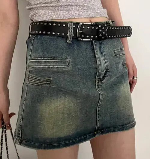 Japanese Brand × Vintage Punk Grunge Studded Round Nails Metal Leather Belt Size ONE SIZE - 3 Thumbnail