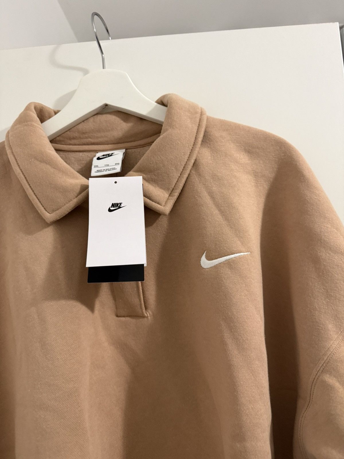 Nike Brand New Nike Swoosh Cropped Polo Sweatshirt Size XXL Size XXL / US 16-18 / IT 52-54 - 3 Thumbnail