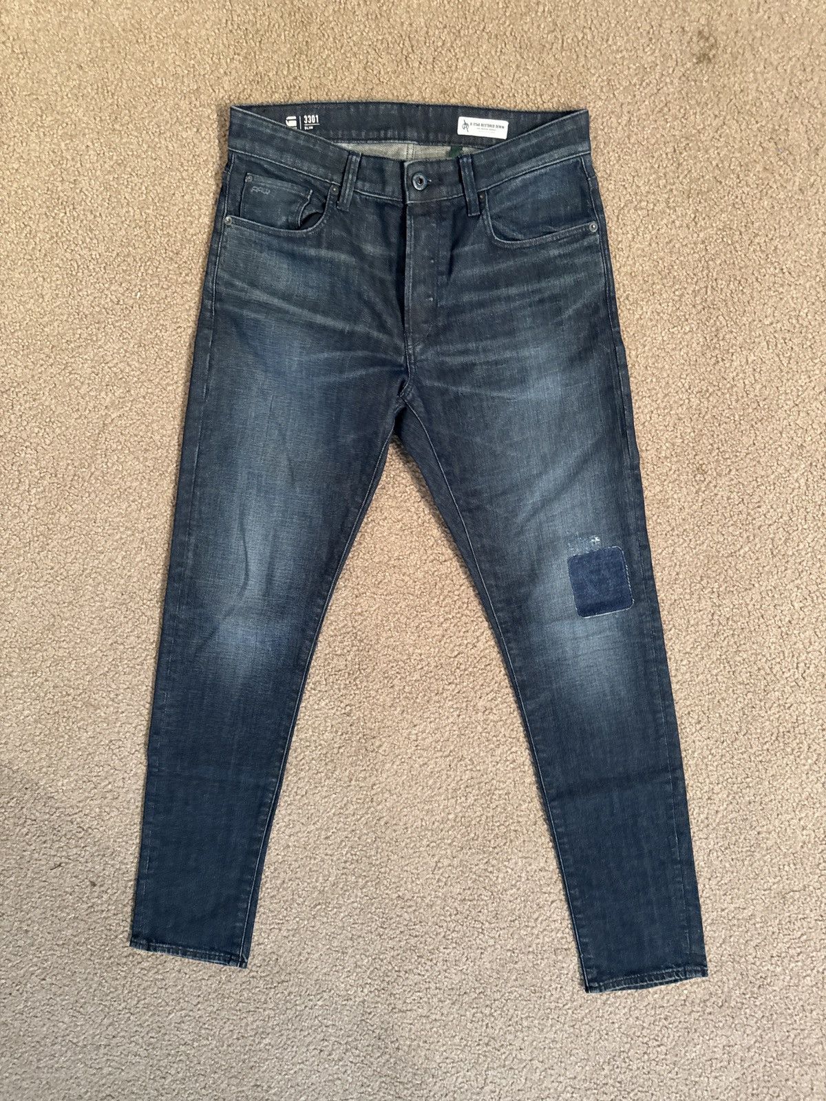 G-Star G Star Raw 3301 Slim Jeans Size US 32 / EU 48 - 1 Thumbnail