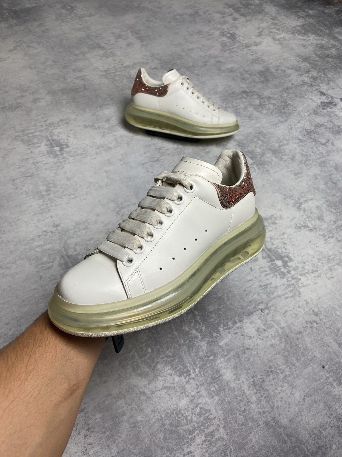 Alexander McQueen Leather Larry Air Bubble Sole Y2K Sneakers