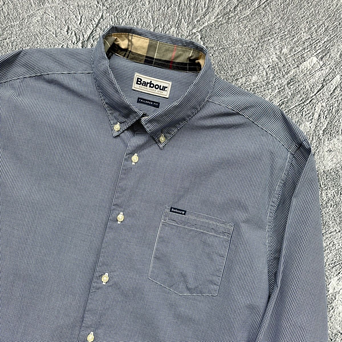 Barbour Men’s Barbour Shirts Button Up Plaid Light Blue Size: XL Size US XL / EU 56 / 4 - 5 Thumbnail