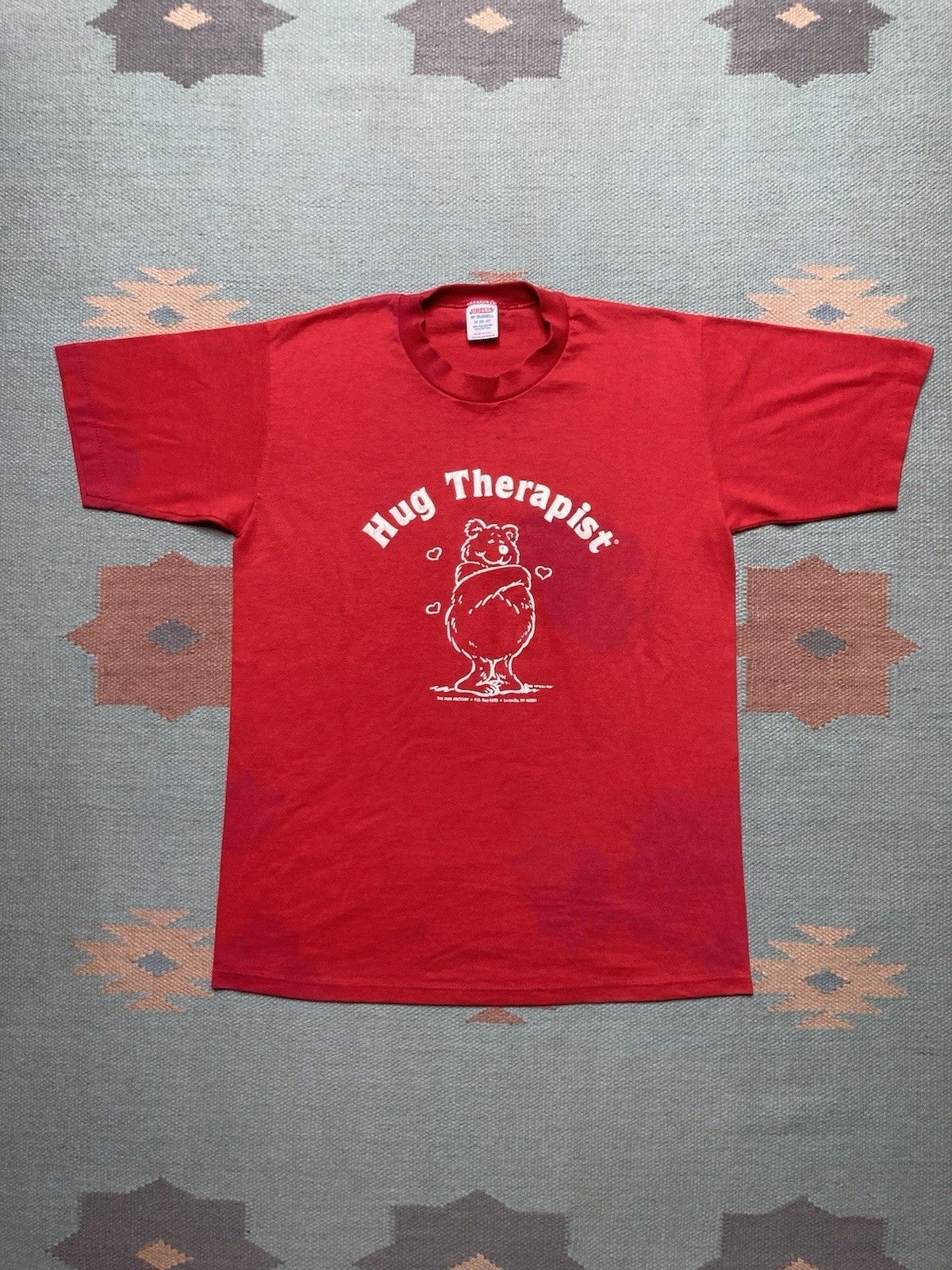Jerzees × Vintage VTG 80s t shirt hug therapist bear cute soft single stitch M Size US M / EU 48-50 / 2 - 1 Thumbnail