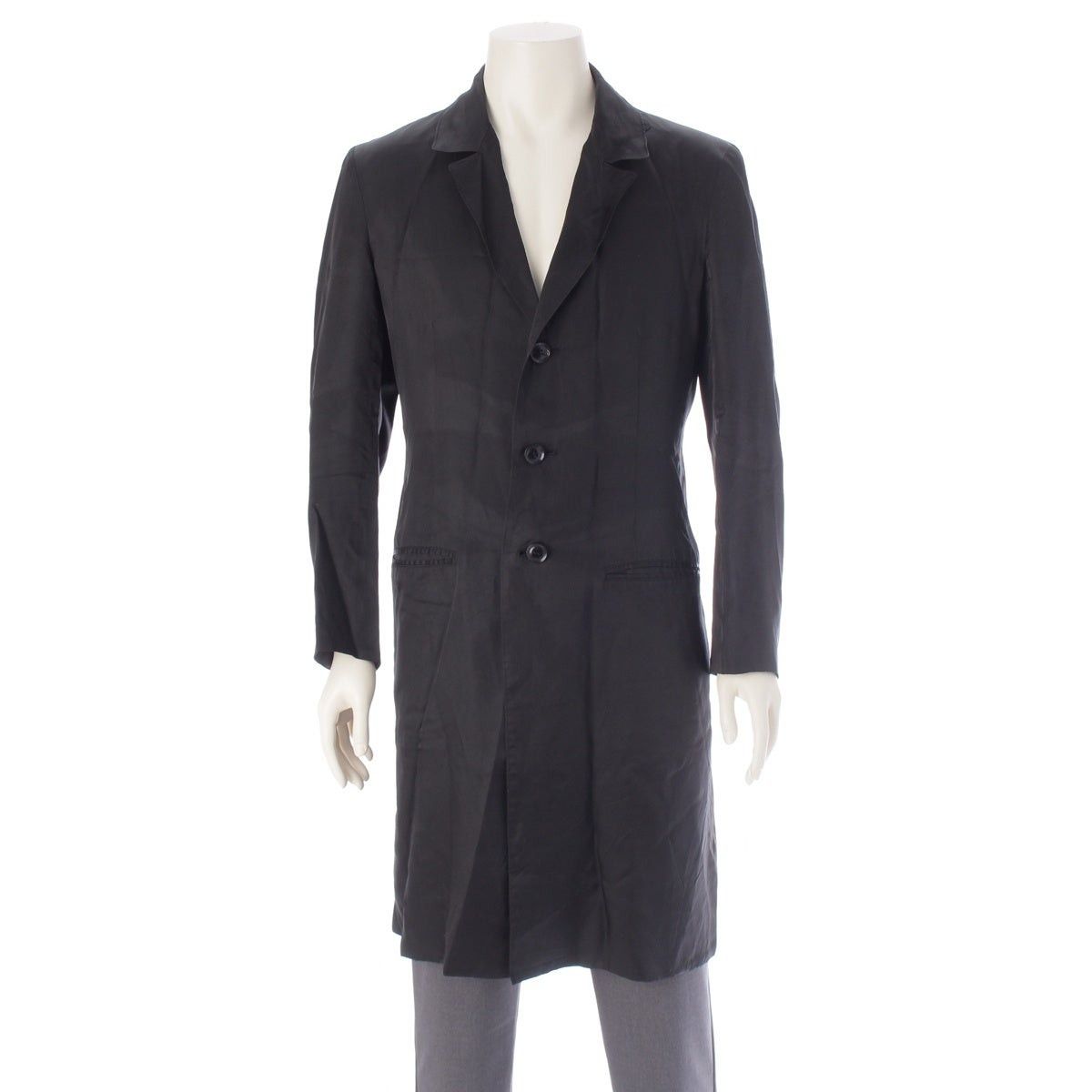 Yohji Yamamoto Yohji Yamamoto - Back Print Staff Long Jacket Coat black Size US S / EU 44-46 / 1 - 2 Thumbnail