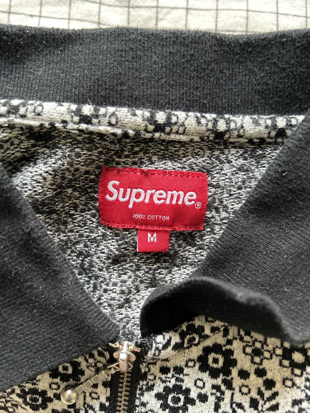 Supreme Supreme Floral Jacquard Zip Polo (FW2018) | Grailed