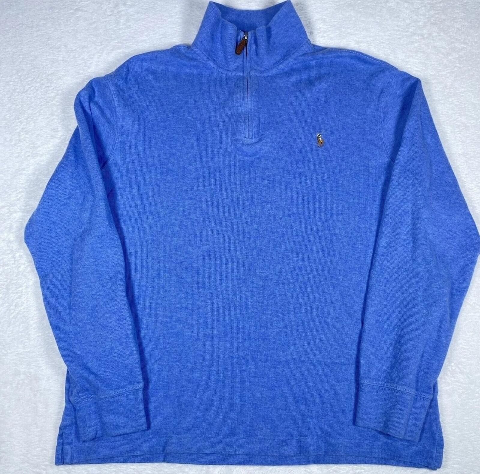 Polo Ralph Lauren Polo Ralph Lauren Estate Rib Large 1/4 Zip Men’s Blue Long S Size US L / EU 52-54 / 3 - 1 Thumbnail