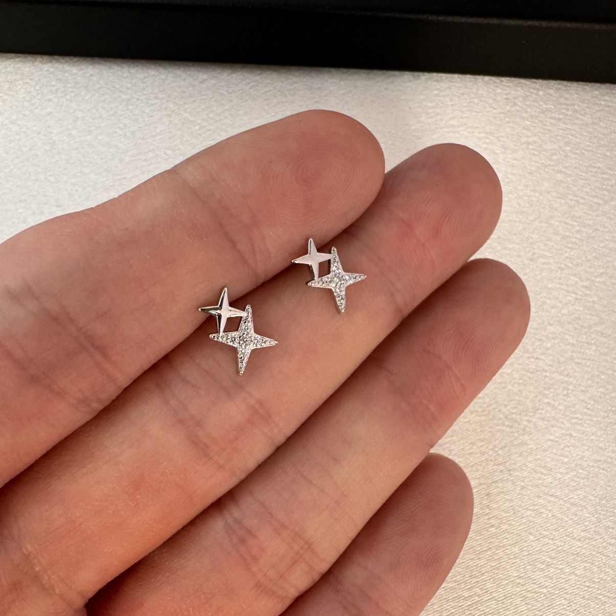 Other Small CZ Star Stud Earrings for Men Women,Unisex Style Size ONE SIZE - 6 Thumbnail