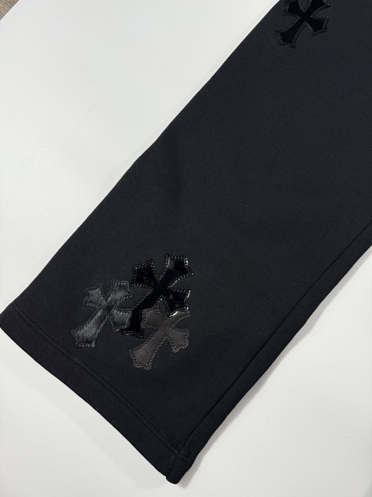 Chrome Hearts 🔥Chrome Hearts Black Cross Patches Pants🔥 Size US 32 / EU 48 - 3 Thumbnail