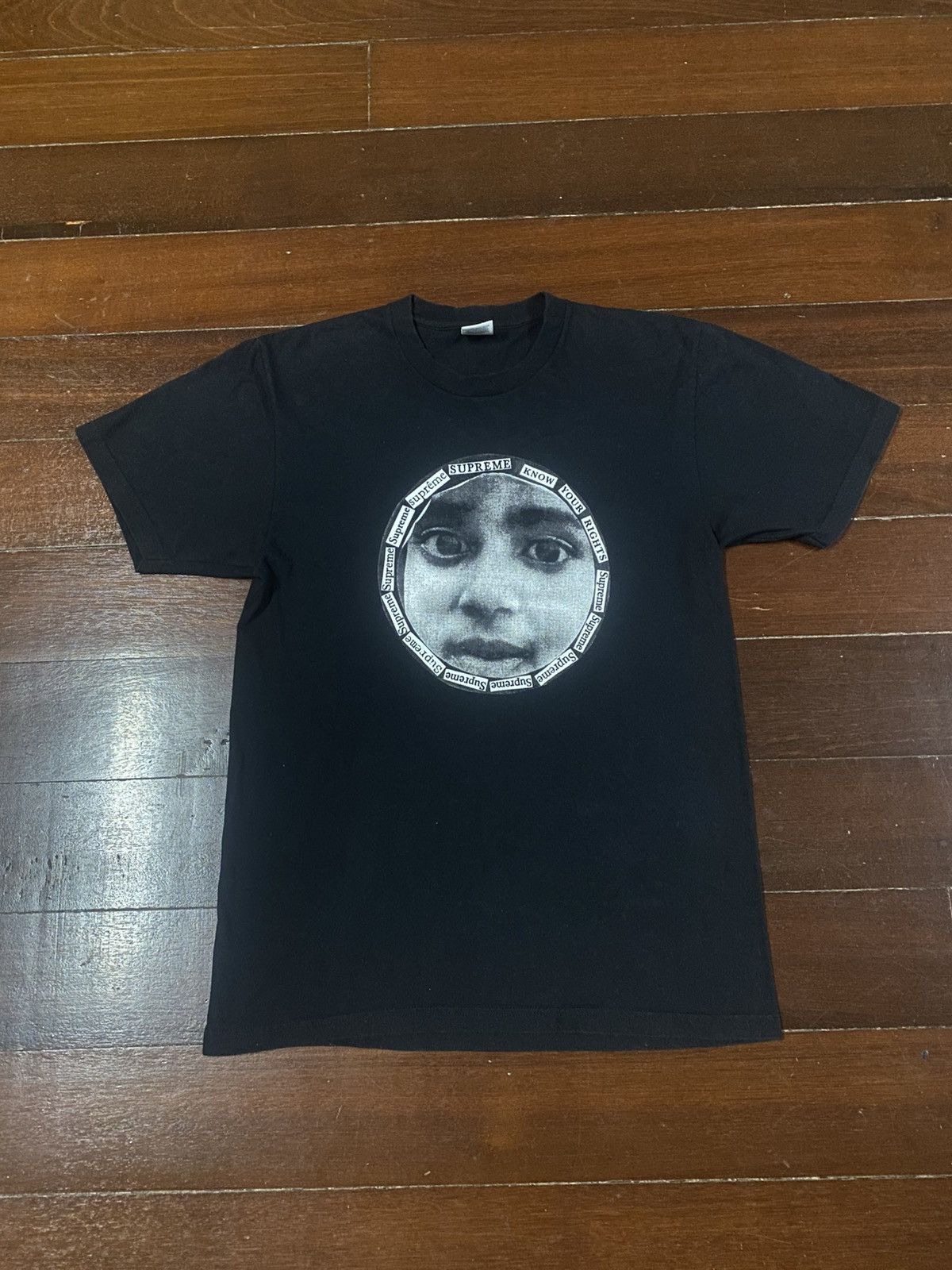 Supreme Supreme Know Your Rights Large Black Tee SS17 2017 Size US M / EU 48-50 / 2 - 1 Thumbnail
