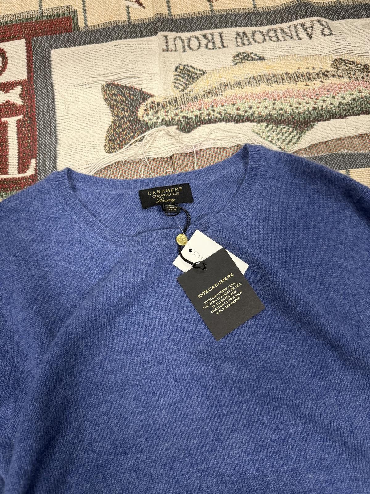 Charter Club NWT 100% Cashmere Charter Club Luxury Blue Sweater Size US M / EU 48-50 / 2 - 3 Thumbnail