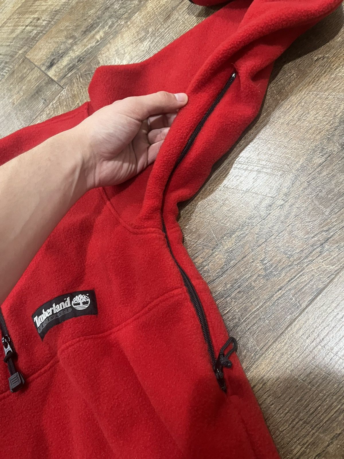 Timberland Vintage 1987 Timberland Polartec 1/2 Zip Fleece Red Large Size US L / EU 52-54 / 3 - 12 Thumbnail