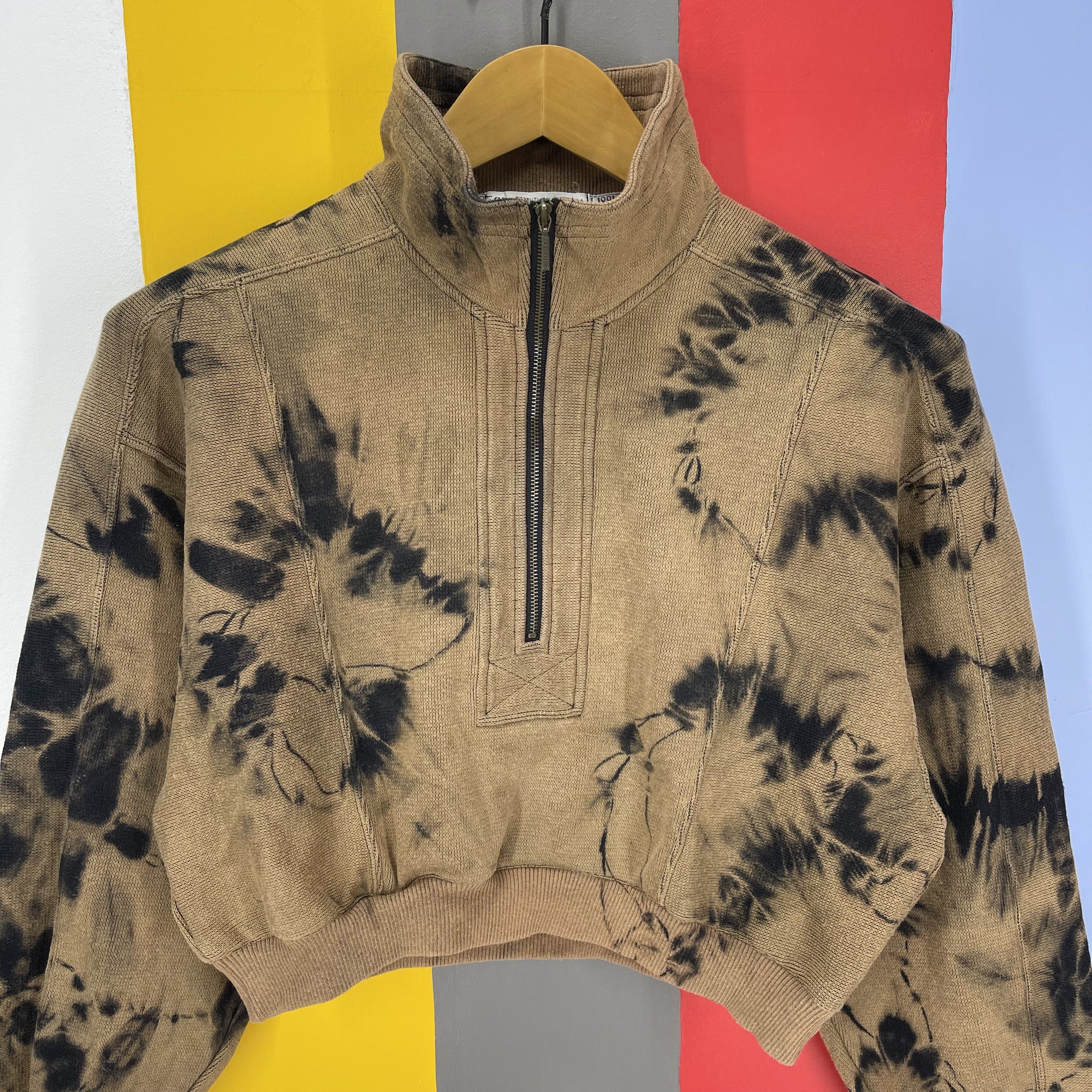 Cerruti 1881 90s Vintage CERRUTI 1881 Crop Sweatshirt Acid Wash #1276/AS Size S / US 4 / IT 40 - 5 Thumbnail